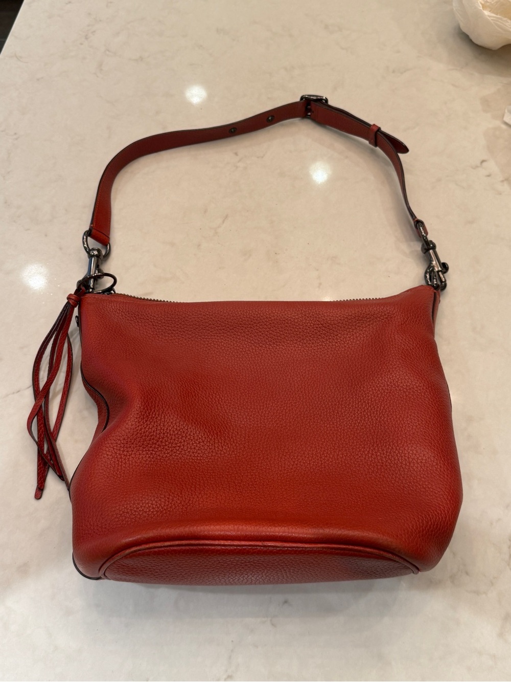 Coach Burnt Orange Leather Shoulder Bag